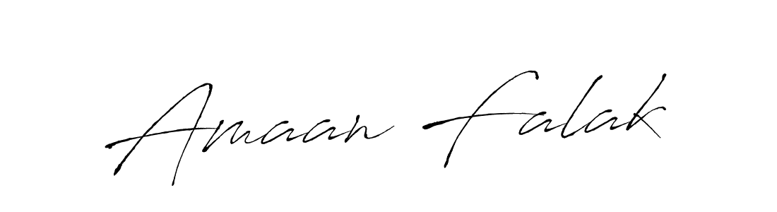 Create a beautiful signature design for name Amaan Falak. With this signature (Antro_Vectra) fonts, you can make a handwritten signature for free. Amaan Falak signature style 6 images and pictures png