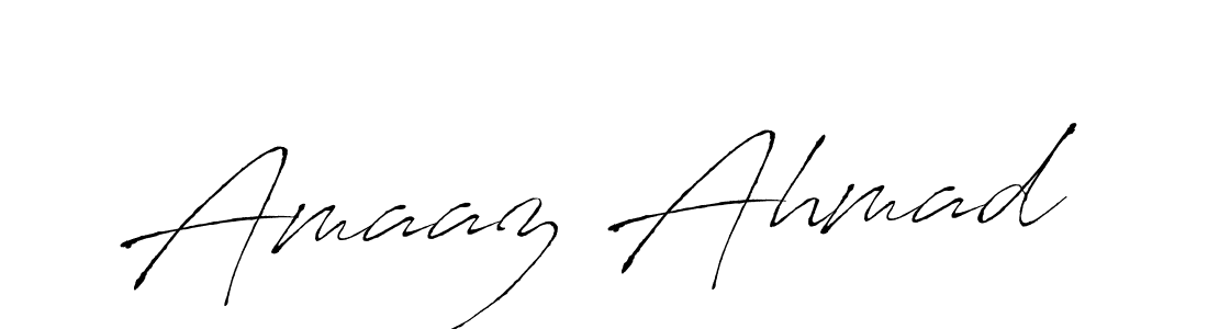 How to make Amaaz Ahmad name signature. Use Antro_Vectra style for creating short signs online. This is the latest handwritten sign. Amaaz Ahmad signature style 6 images and pictures png