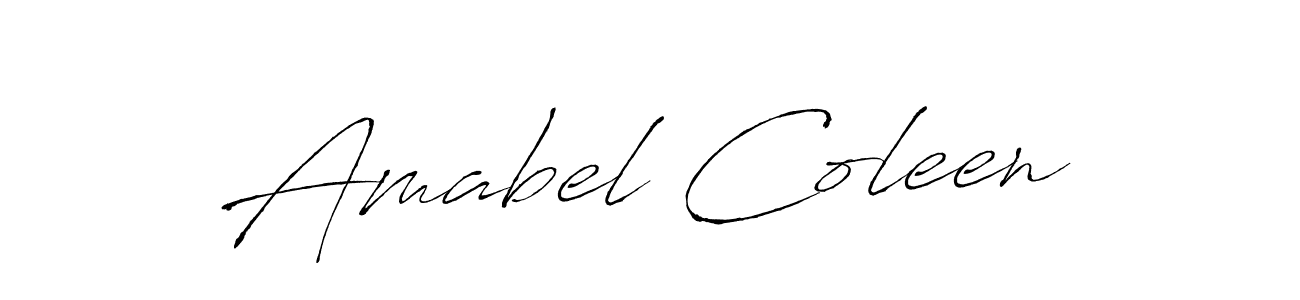 if you are searching for the best signature style for your name Amabel Coleen. so please give up your signature search. here we have designed multiple signature styles  using Antro_Vectra. Amabel Coleen signature style 6 images and pictures png