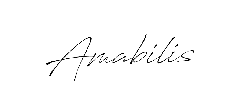 Use a signature maker to create a handwritten signature online. With this signature software, you can design (Antro_Vectra) your own signature for name Amabilis. Amabilis signature style 6 images and pictures png