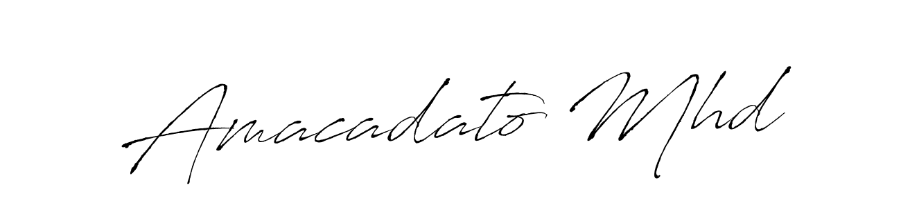 How to make Amacadato Mhd name signature. Use Antro_Vectra style for creating short signs online. This is the latest handwritten sign. Amacadato Mhd signature style 6 images and pictures png