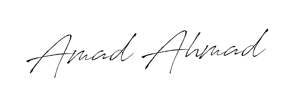 Make a beautiful signature design for name Amad Ahmad. With this signature (Antro_Vectra) style, you can create a handwritten signature for free. Amad Ahmad signature style 6 images and pictures png