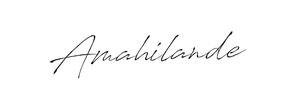 Also we have Amahilande name is the best signature style. Create professional handwritten signature collection using Antro_Vectra autograph style. Amahilande signature style 6 images and pictures png