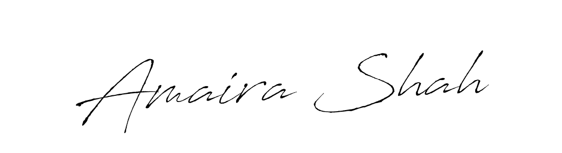 Make a beautiful signature design for name Amaira Shah. With this signature (Antro_Vectra) style, you can create a handwritten signature for free. Amaira Shah signature style 6 images and pictures png