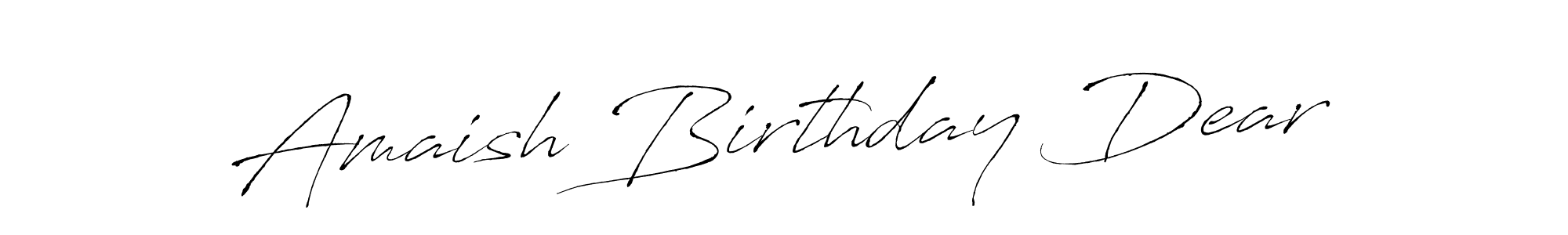 Antro_Vectra is a professional signature style that is perfect for those who want to add a touch of class to their signature. It is also a great choice for those who want to make their signature more unique. Get Amaish Birthday Dear name to fancy signature for free. Amaish Birthday Dear signature style 6 images and pictures png