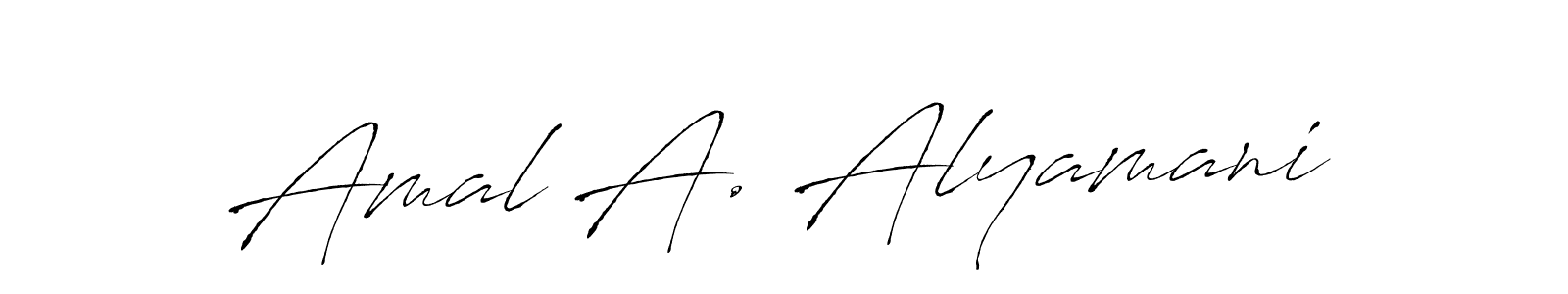 Similarly Antro_Vectra is the best handwritten signature design. Signature creator online .You can use it as an online autograph creator for name Amal A. Alyamani. Amal A. Alyamani signature style 6 images and pictures png