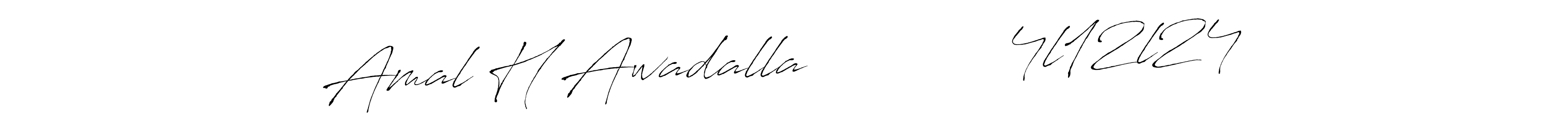 Also we have Amal H Awadalla            4l12l24 name is the best signature style. Create professional handwritten signature collection using Antro_Vectra autograph style. Amal H Awadalla            4l12l24 signature style 6 images and pictures png