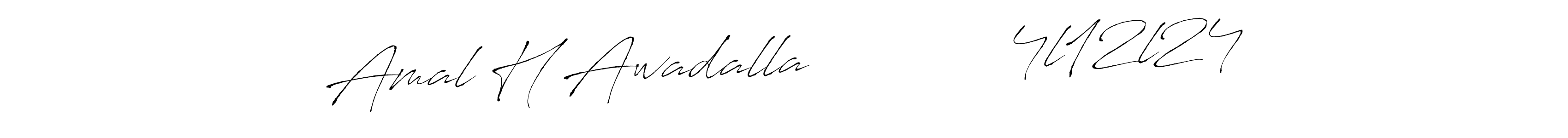 Also You can easily find your signature by using the search form. We will create Amal H Awadalla            4l12l24 name handwritten signature images for you free of cost using Antro_Vectra sign style. Amal H Awadalla            4l12l24 signature style 6 images and pictures png