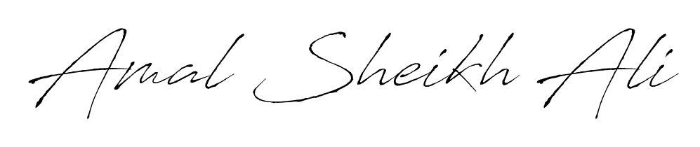 Design your own signature with our free online signature maker. With this signature software, you can create a handwritten (Antro_Vectra) signature for name Amal Sheikh Ali. Amal Sheikh Ali signature style 6 images and pictures png