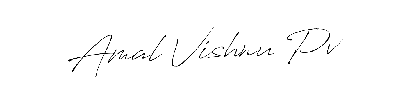 Antro_Vectra is a professional signature style that is perfect for those who want to add a touch of class to their signature. It is also a great choice for those who want to make their signature more unique. Get Amal Vishnu Pv name to fancy signature for free. Amal Vishnu Pv signature style 6 images and pictures png