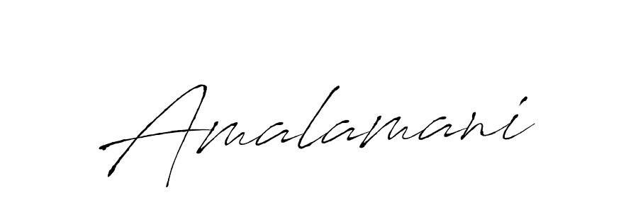 How to make Amalamani name signature. Use Antro_Vectra style for creating short signs online. This is the latest handwritten sign. Amalamani signature style 6 images and pictures png
