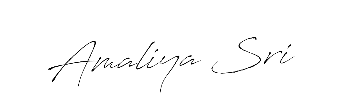 How to make Amaliya Sri name signature. Use Antro_Vectra style for creating short signs online. This is the latest handwritten sign. Amaliya Sri signature style 6 images and pictures png