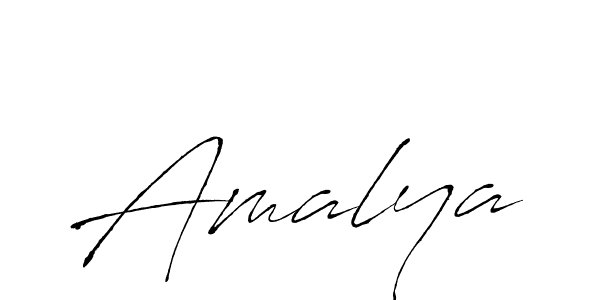 Design your own signature with our free online signature maker. With this signature software, you can create a handwritten (Antro_Vectra) signature for name Amalya. Amalya signature style 6 images and pictures png