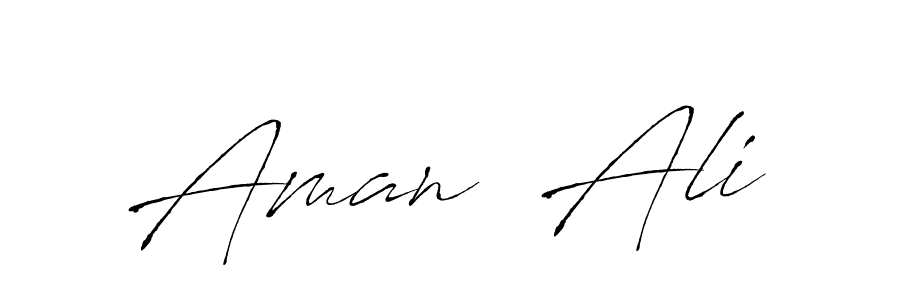 Design your own signature with our free online signature maker. With this signature software, you can create a handwritten (Antro_Vectra) signature for name Aman  Ali. Aman  Ali signature style 6 images and pictures png