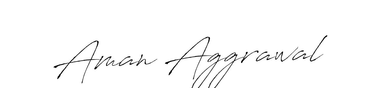 Design your own signature with our free online signature maker. With this signature software, you can create a handwritten (Antro_Vectra) signature for name Aman Aggrawal. Aman Aggrawal signature style 6 images and pictures png