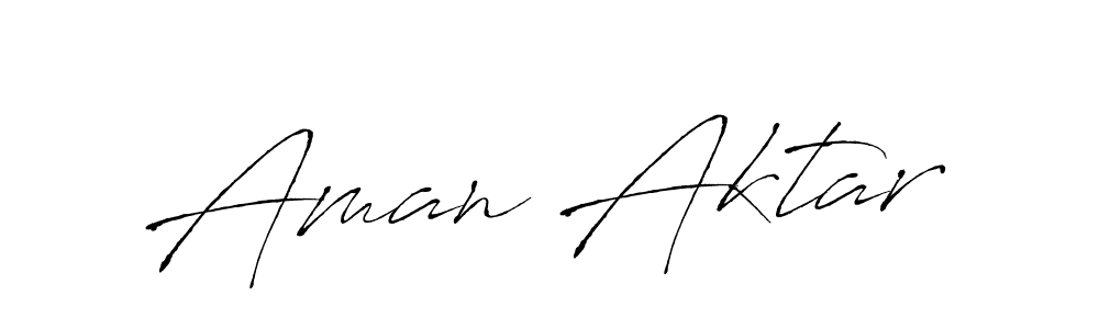 Create a beautiful signature design for name Aman Aktar. With this signature (Antro_Vectra) fonts, you can make a handwritten signature for free. Aman Aktar signature style 6 images and pictures png