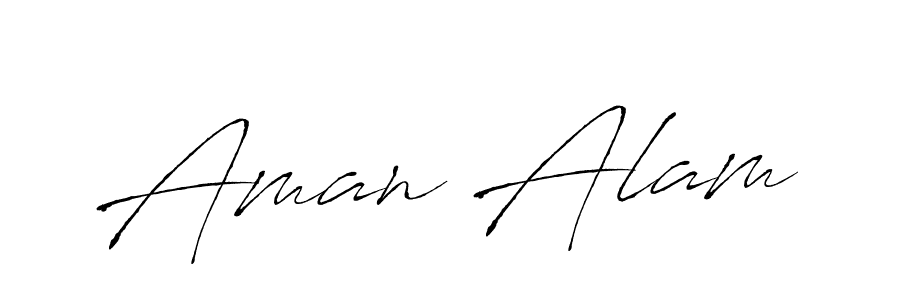 Make a beautiful signature design for name Aman Alam. With this signature (Antro_Vectra) style, you can create a handwritten signature for free. Aman Alam signature style 6 images and pictures png