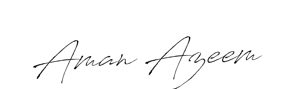 Use a signature maker to create a handwritten signature online. With this signature software, you can design (Antro_Vectra) your own signature for name Aman Azeem. Aman Azeem signature style 6 images and pictures png