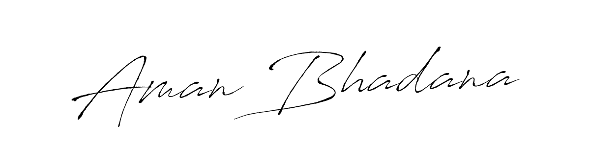 Design your own signature with our free online signature maker. With this signature software, you can create a handwritten (Antro_Vectra) signature for name Aman Bhadana. Aman Bhadana signature style 6 images and pictures png