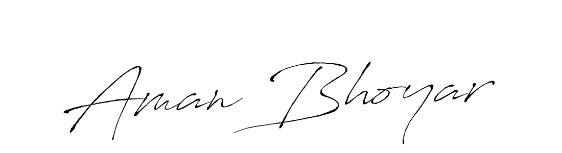 How to make Aman Bhoyar signature? Antro_Vectra is a professional autograph style. Create handwritten signature for Aman Bhoyar name. Aman Bhoyar signature style 6 images and pictures png