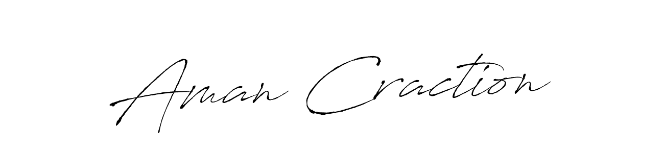 Make a beautiful signature design for name Aman Craction. With this signature (Antro_Vectra) style, you can create a handwritten signature for free. Aman Craction signature style 6 images and pictures png