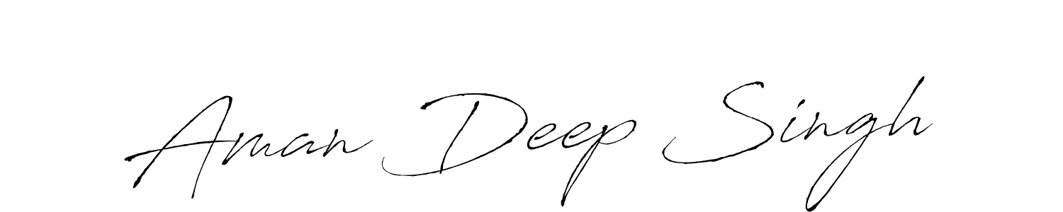 Make a beautiful signature design for name Aman Deep Singh. With this signature (Antro_Vectra) style, you can create a handwritten signature for free. Aman Deep Singh signature style 6 images and pictures png