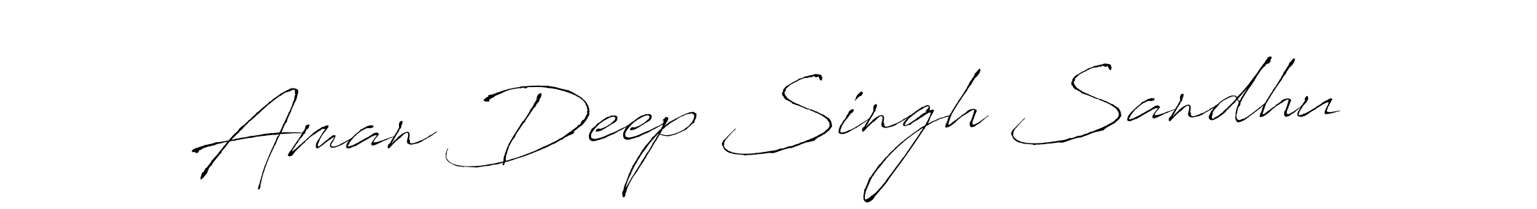 Make a beautiful signature design for name Aman Deep Singh Sandhu. With this signature (Antro_Vectra) style, you can create a handwritten signature for free. Aman Deep Singh Sandhu signature style 6 images and pictures png