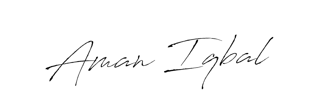 Aman Iqbal stylish signature style. Best Handwritten Sign (Antro_Vectra) for my name. Handwritten Signature Collection Ideas for my name Aman Iqbal. Aman Iqbal signature style 6 images and pictures png