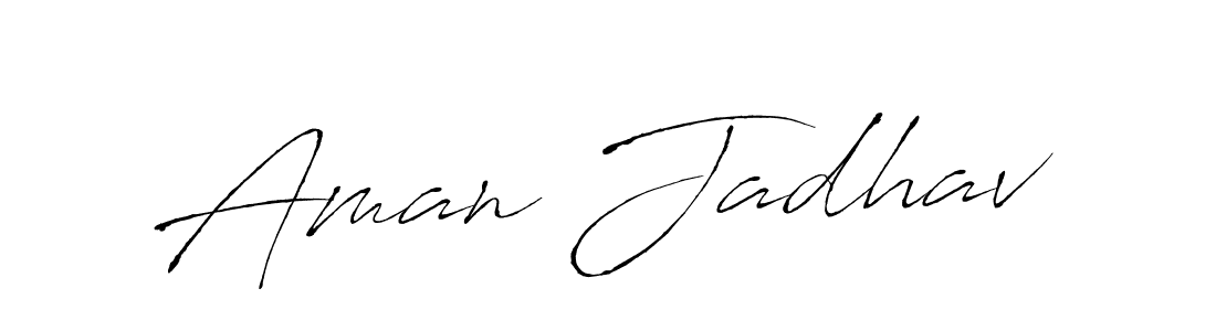 How to make Aman Jadhav name signature. Use Antro_Vectra style for creating short signs online. This is the latest handwritten sign. Aman Jadhav signature style 6 images and pictures png