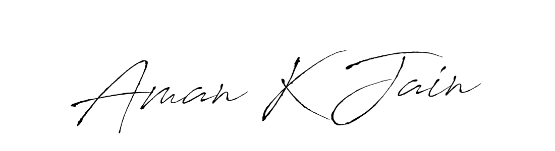 It looks lik you need a new signature style for name Aman K Jain. Design unique handwritten (Antro_Vectra) signature with our free signature maker in just a few clicks. Aman K Jain signature style 6 images and pictures png