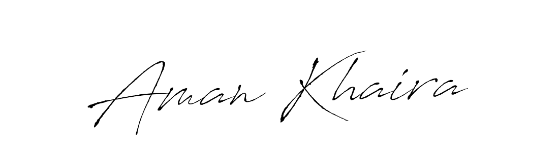 Create a beautiful signature design for name Aman Khaira. With this signature (Antro_Vectra) fonts, you can make a handwritten signature for free. Aman Khaira signature style 6 images and pictures png