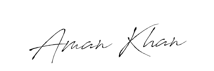 Design your own signature with our free online signature maker. With this signature software, you can create a handwritten (Antro_Vectra) signature for name Aman Khan. Aman Khan signature style 6 images and pictures png