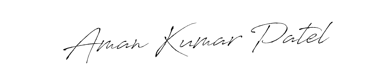 Create a beautiful signature design for name Aman Kumar Patel. With this signature (Antro_Vectra) fonts, you can make a handwritten signature for free. Aman Kumar Patel signature style 6 images and pictures png