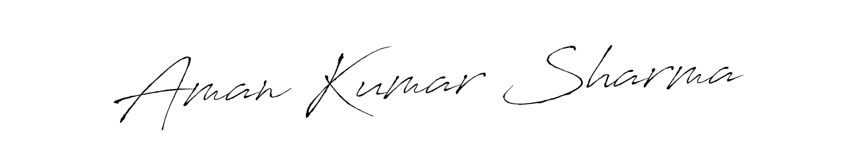 Make a beautiful signature design for name Aman Kumar Sharma. With this signature (Antro_Vectra) style, you can create a handwritten signature for free. Aman Kumar Sharma signature style 6 images and pictures png