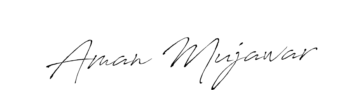 How to make Aman Mujawar name signature. Use Antro_Vectra style for creating short signs online. This is the latest handwritten sign. Aman Mujawar signature style 6 images and pictures png