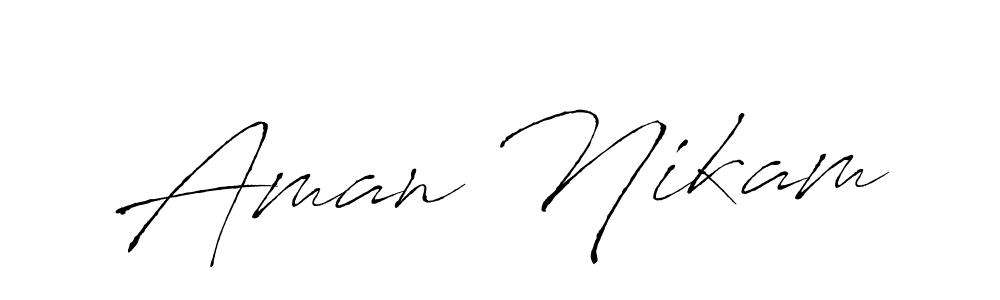 Create a beautiful signature design for name Aman Nikam. With this signature (Antro_Vectra) fonts, you can make a handwritten signature for free. Aman Nikam signature style 6 images and pictures png