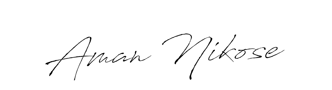 Similarly Antro_Vectra is the best handwritten signature design. Signature creator online .You can use it as an online autograph creator for name Aman Nikose. Aman Nikose signature style 6 images and pictures png