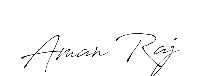 Make a beautiful signature design for name Aman Raj. With this signature (Antro_Vectra) style, you can create a handwritten signature for free. Aman Raj signature style 6 images and pictures png