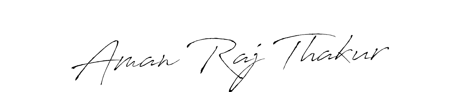 How to make Aman Raj Thakur name signature. Use Antro_Vectra style for creating short signs online. This is the latest handwritten sign. Aman Raj Thakur signature style 6 images and pictures png