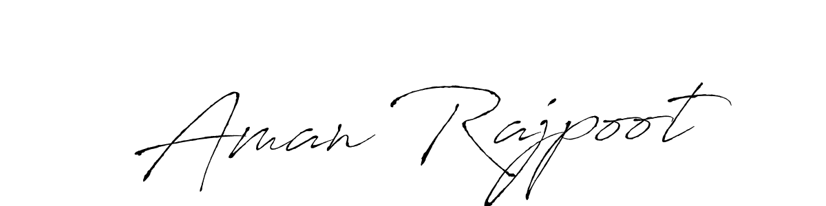 Make a beautiful signature design for name Aman Rajpoot. With this signature (Antro_Vectra) style, you can create a handwritten signature for free. Aman Rajpoot signature style 6 images and pictures png