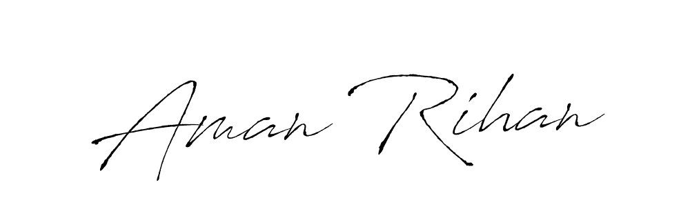 How to make Aman Rihan signature? Antro_Vectra is a professional autograph style. Create handwritten signature for Aman Rihan name. Aman Rihan signature style 6 images and pictures png