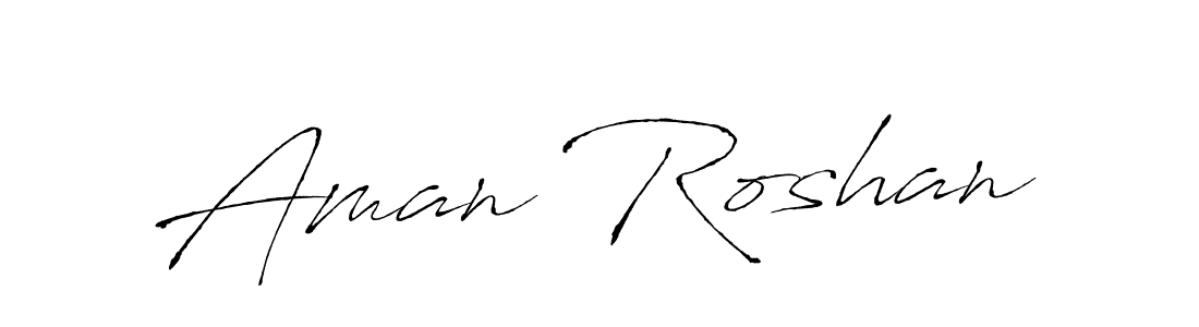 Also we have Aman Roshan name is the best signature style. Create professional handwritten signature collection using Antro_Vectra autograph style. Aman Roshan signature style 6 images and pictures png