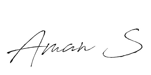 Use a signature maker to create a handwritten signature online. With this signature software, you can design (Antro_Vectra) your own signature for name Aman S. Aman S signature style 6 images and pictures png