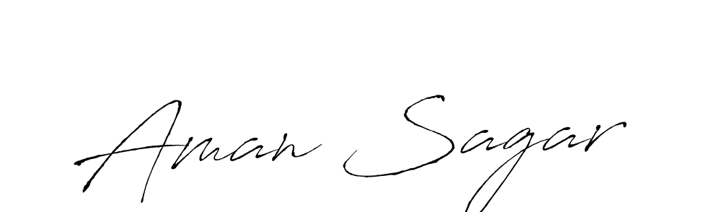 Make a beautiful signature design for name Aman Sagar. With this signature (Antro_Vectra) style, you can create a handwritten signature for free. Aman Sagar signature style 6 images and pictures png