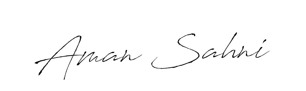 Design your own signature with our free online signature maker. With this signature software, you can create a handwritten (Antro_Vectra) signature for name Aman Sahni. Aman Sahni signature style 6 images and pictures png