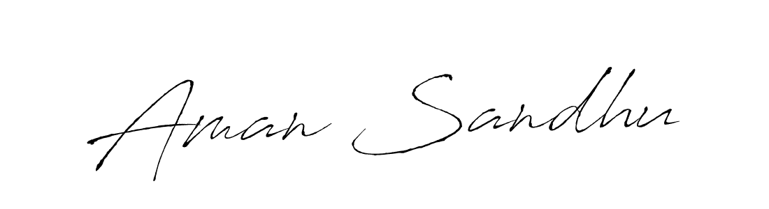 Make a beautiful signature design for name Aman Sandhu. With this signature (Antro_Vectra) style, you can create a handwritten signature for free. Aman Sandhu signature style 6 images and pictures png