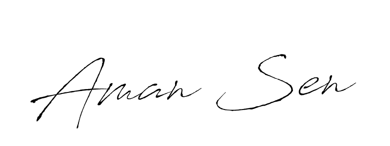 Design your own signature with our free online signature maker. With this signature software, you can create a handwritten (Antro_Vectra) signature for name Aman Sen. Aman Sen signature style 6 images and pictures png