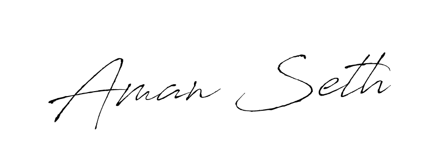 How to make Aman Seth signature? Antro_Vectra is a professional autograph style. Create handwritten signature for Aman Seth name. Aman Seth signature style 6 images and pictures png