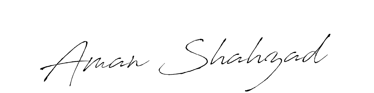 How to make Aman Shahzad name signature. Use Antro_Vectra style for creating short signs online. This is the latest handwritten sign. Aman Shahzad signature style 6 images and pictures png