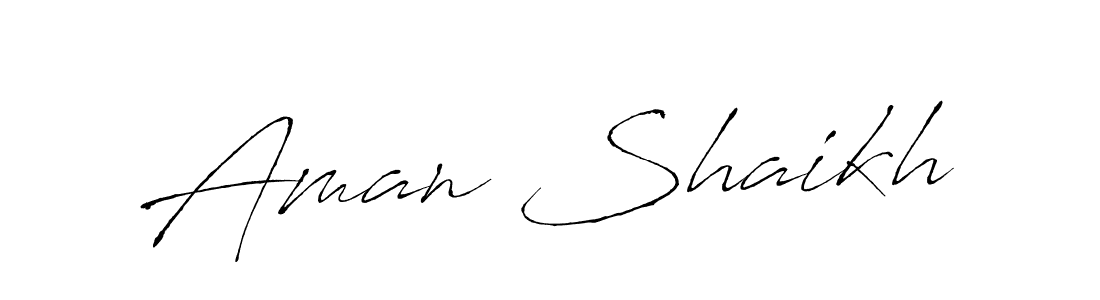 Aman Shaikh stylish signature style. Best Handwritten Sign (Antro_Vectra) for my name. Handwritten Signature Collection Ideas for my name Aman Shaikh. Aman Shaikh signature style 6 images and pictures png
